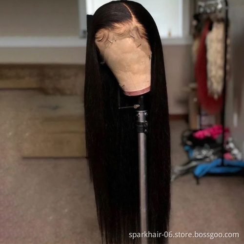 SPARK Wholesale Cheap Natural Brazilian Human Hair Lace Front Wig With Baby Hair,100% Virgin Human Hair Wig Lace Frontal Wigs